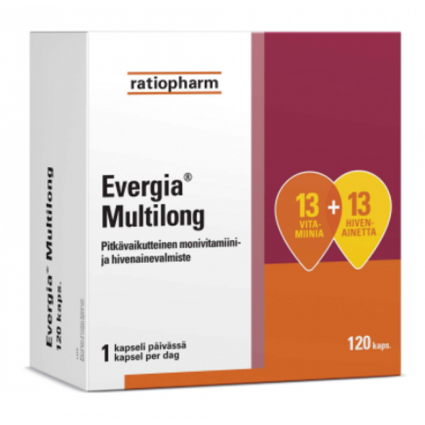 Мультивитаминный комплекс с рутином Evergia Multilong 120шт.