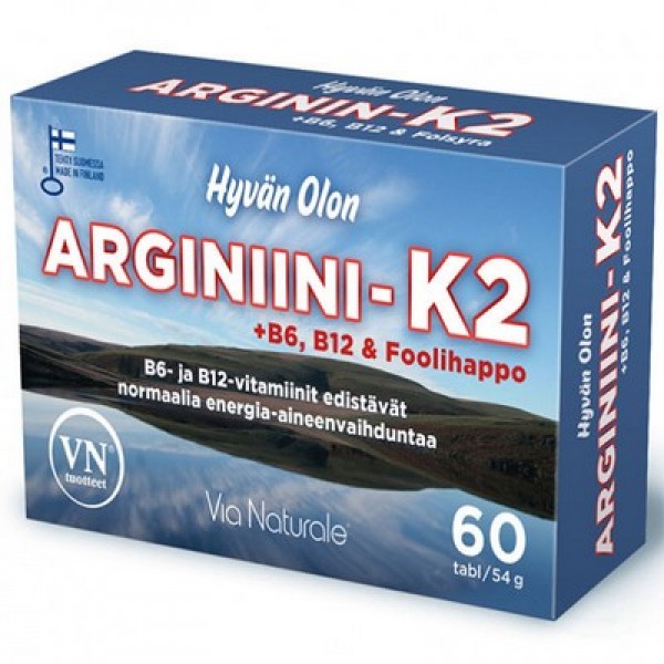 Витамины для сердца Hyvan Olon Agriniini-K2 60 шт