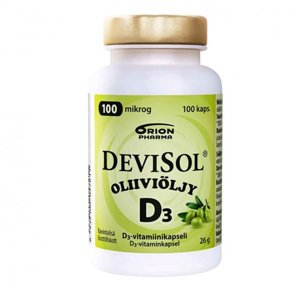 Витамин Д3 DeviSol 100 мкг Oliivioljy 100 шт