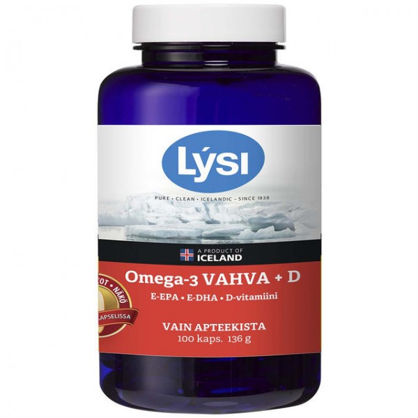 Рыбий жир Lysi Omega 3 Vahva + D 100 шт