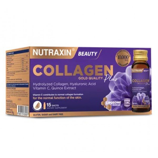 Жидкий коллаген Nutraxin Collagen Beauty Gold Quality Plus 15 шт