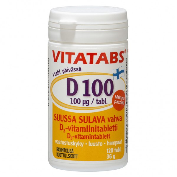 Витамин Д3  Vitatabs D 100мкг, 120 шт.