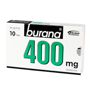  Жаропонижающие болеутоляющие таблетки Burana 400 мг 10 шт