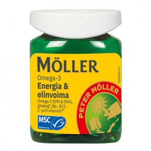 Рыбий жир Moller Omega-3 ENERGIA & ELINVOIMA 60шт