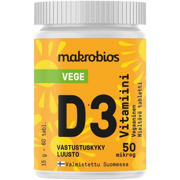 Витамин Д для Веганов 2000 МЕ Makrobios Vege 60шт