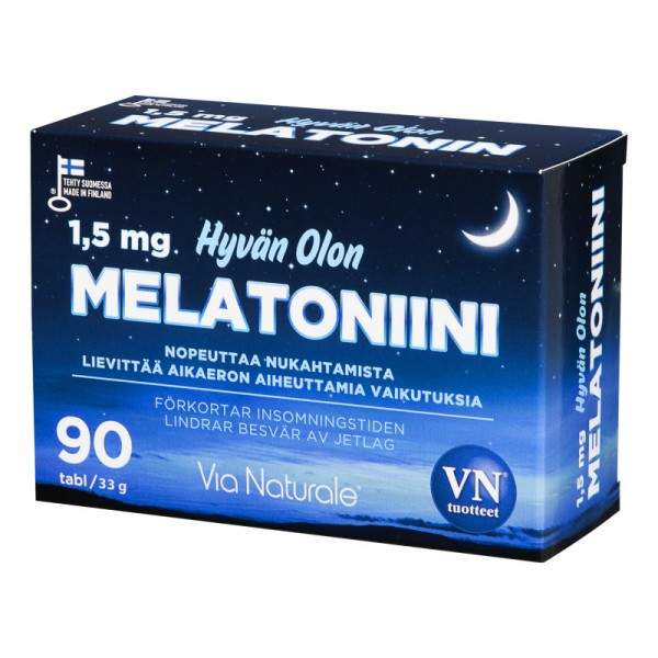 Мелатонин для сна Hyvan Olon Melatoniini 1.5 mg 90 шт