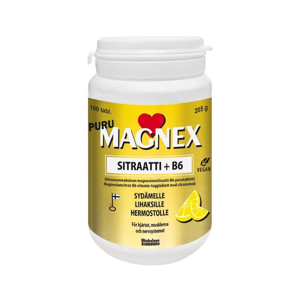 Магний Витамин B6 Magnex+B6 puro с лимоном 100 шт
