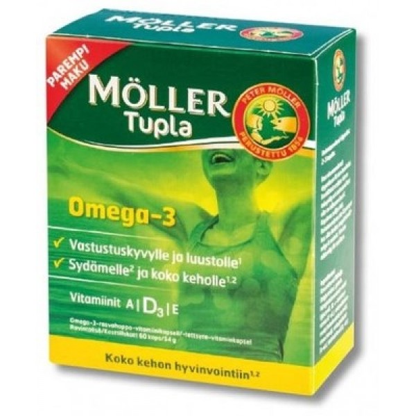Рыбий жир Омега-3 Moller Tupla 60 шт.
