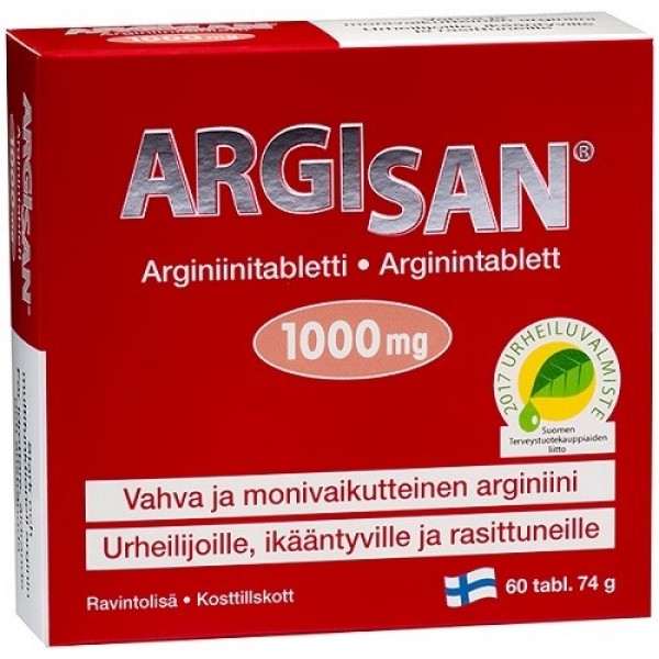 Витамины для сердца Argisan L-аргинин 1000 мг 60 шт