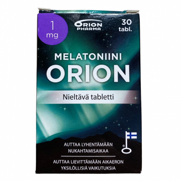 Мелатонин для сна Melatoniini Orion 1 mg 30шт