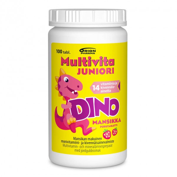 Мультивитамины для детей  Multivita Juniori Dino 100 шт