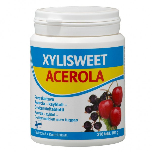 Витамин С Xylisweet Acerola жевательные таблетки с ксилитом 210 шт