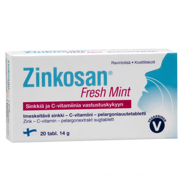 Средство от боли в горле Zinkosan Fresh Mint  20 шт