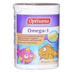 Рыбий Жир для детей Optisana Omega-3 30 шт