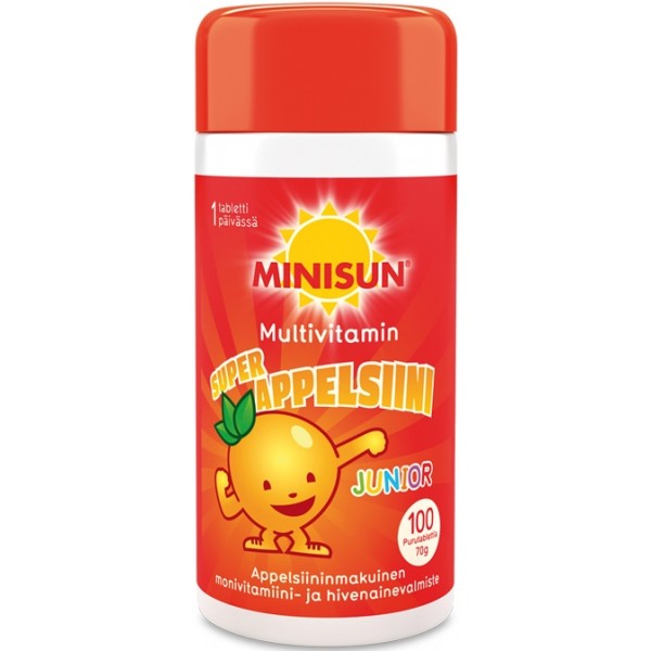 Мультивитамины Minisun апельсин 100 шт