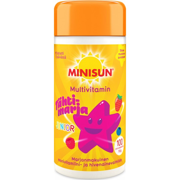 Мультивитамины для детей Minisun клубника черника 100 шт