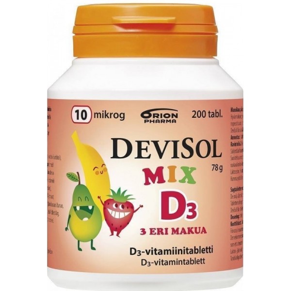 Витамин Д для детей 400МЕ Devisol Mix 200 шт