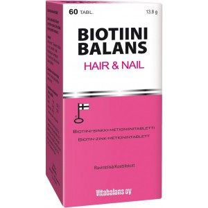 Витамины для волос и ногтей Biotiini Balans 60 шт